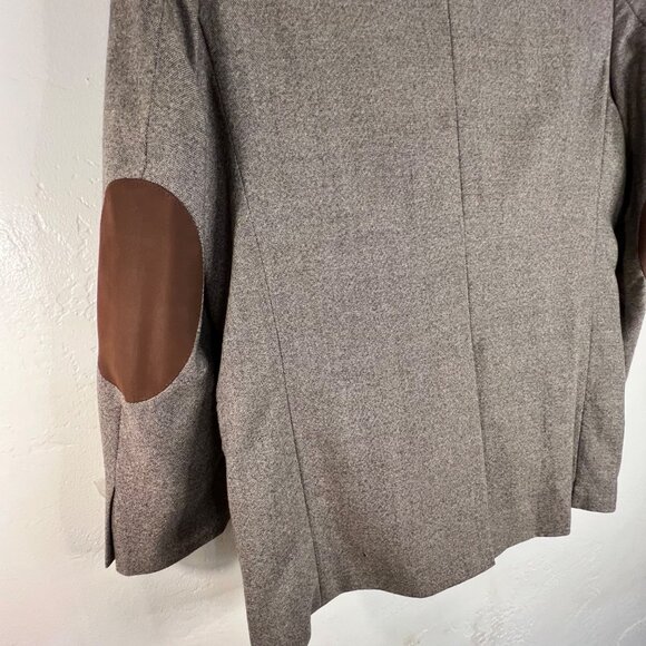 Mens Western Tweed Lambswool Blazer Leather Elbow Patches Circle S Size 48L - Picture 8 of 16